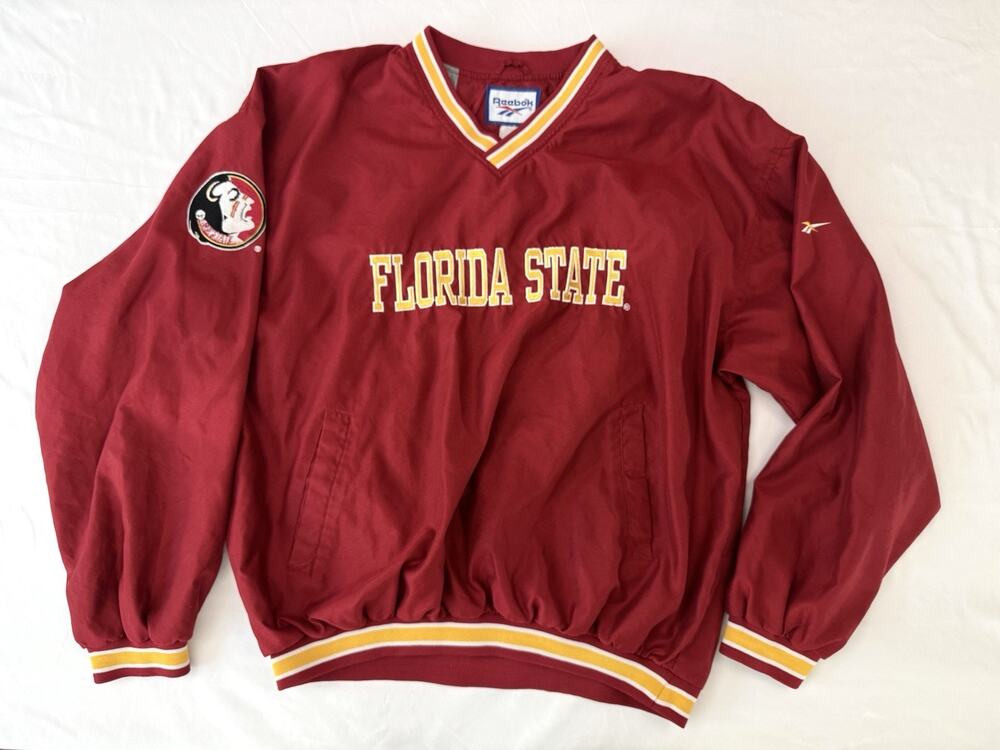 Vintage Florida State Seminoles Windbreaker Pullover Men’s XL FSU Rebook 90s